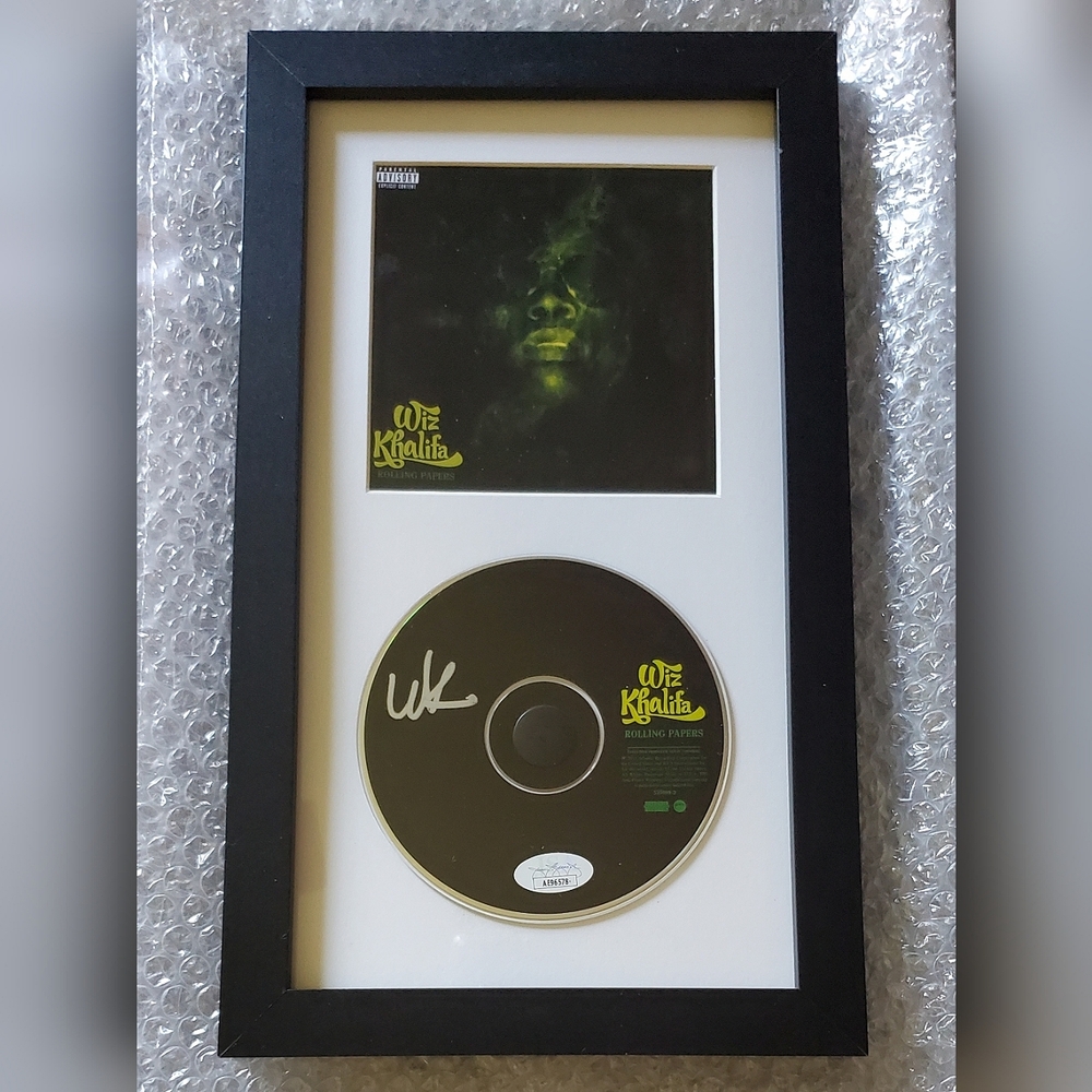 Wiz Khalifa Signed "Rolling Papers" Custom Framed CD Display - JSA COA